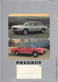 504 Coupé & Cabriolet brochure, 16 pages, A4-size, 1980, Dutch language