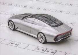 Concept car, A6-size postcard, Mercedes-Fan World # 05/2015, German