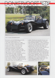 Donkervoort history & rental leaflet, 2 pages, about 1994, Dutch language