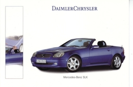 Mercedes-Benz SLK Cabriolet, A6-size postcard, NAIAS 2000, English