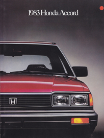 Accord Sedan & Hatchback USA brochure, 4 pages, A4-size, 1983, English language