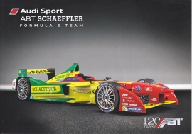 Formula E team ABT leaflet, 2 pages, about 2016, English/German, DIN A5-size