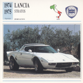 Lancia Stratos card, Dutch language, D5 019 01-09