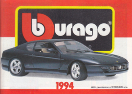 Burago brochure, 80 pages, 1994, English language, small-size