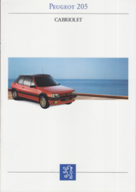 205 Cabriolet brochure, 12 pages, A4-size, 1993, Dutch language