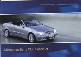 Mercedes-Benz CLK Cabriolet, A6-size postcard, Geneva 2003