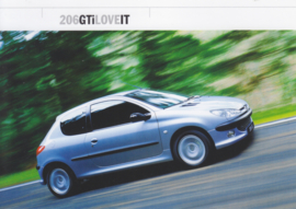 206 GTi postcard, A6-size, 2000s, English language