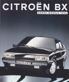 BX brochure, 12 pages, 09/1992, French language
