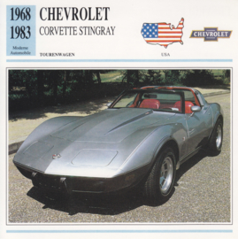 Chevrolet Corvette Stingray card, German language, D6 067 03-01