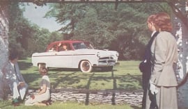 Aero Willys 2-Door Sedan, US postcard, standard size, about 1953