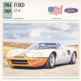 Ford GT40 card, Dutch language, D5 019 01-20