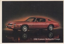 Camaro Berlinetta Coupe,  US postcard, standard size, 1980