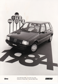 Fiat Uno [Car of the year 1984], very large press photo, Italy, 1984