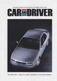 J30 Sedan roadtest reprint, 6 pages, English language, 9/1993, USA