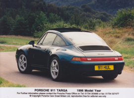 911 Targa, press photo, UK, 1996