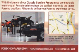 Porsche program, continental size card, PC Washington US, dealer-issue, about 2009