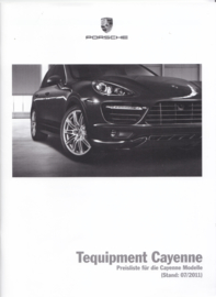 Cayenne Tequipment pricelist brochure, 48 pages, 07/2011, German