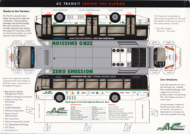 AC Transit Hydrogen Fuel Cell Hybrid-Electric bus leaflet, 2 pages, A4-size, about 2015, English