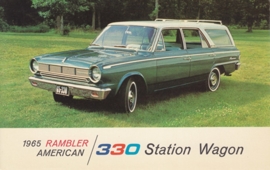 American 330 Station Wagon, US postcard, standard size, 1965, # AM65-4046D