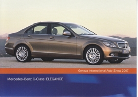 Mercedes-Benz C-Class Elegance, A6-size postcard, Geneva 2007