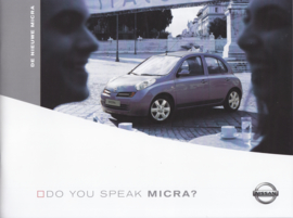 Micra brochure, 34 pages, 01/2003, Dutch language