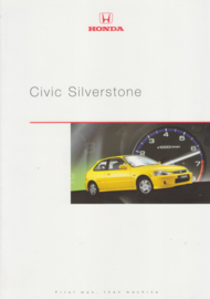 Civic Coupé 1.4i Silverstone brochure, 6 pages, A4-size, Dutch, 9/1999