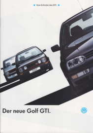 Golf GTI brochure, A4-size, 40 pages, German language, 09/1991