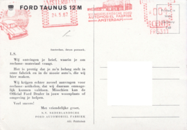 Taunus 12M Sedan, DIN A6-size postcard, unused,  # 2/60