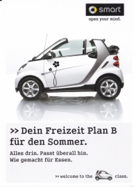 Fortwo Cabrio postcard, DIN A6-size, Publicity freecard, German language