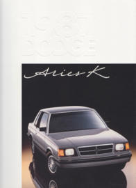 Aries K Sedan & Wagon brochure, 16 large pages, 1987, English language, USA
