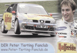 Leon racer driver Peter Terting postcard, DIN A6 size, German language, 2005