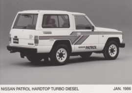 Nissan Patrol Hardtop Turbo Diesel, press photo, Belgium, 1/1986