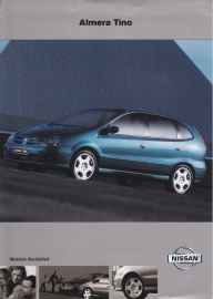 Almera Tino brochure, 6 pages, about 2001, Dutch language