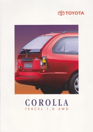 Corolla Tercel 1.8 4WD brochure, 10 pages + specs., 11/1995, Switzerland (3 languages)
