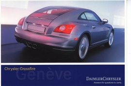 Chrysler Crossfire, A6-size postcard, Geneva 2002