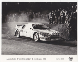 Lancia Rally [1st in Monte Carlo] - factory photo - Italy - 03/1983