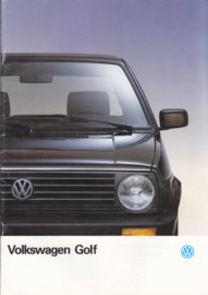 Golf brochure, 28 pages,  A4-size, Dutch language, 08/1990 (+ specs. brochure)