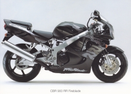 Honda CBR 900 RR Fireblade postcard, 18 x 13 cm, no text on reverse, about 1994