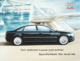 A8 Sedan postcard, slightly bigger than A6-size, German language, about 2003