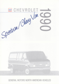 Chevy Van/Sportvan brochure, 6 pages, export, 1990, Dutch/English language