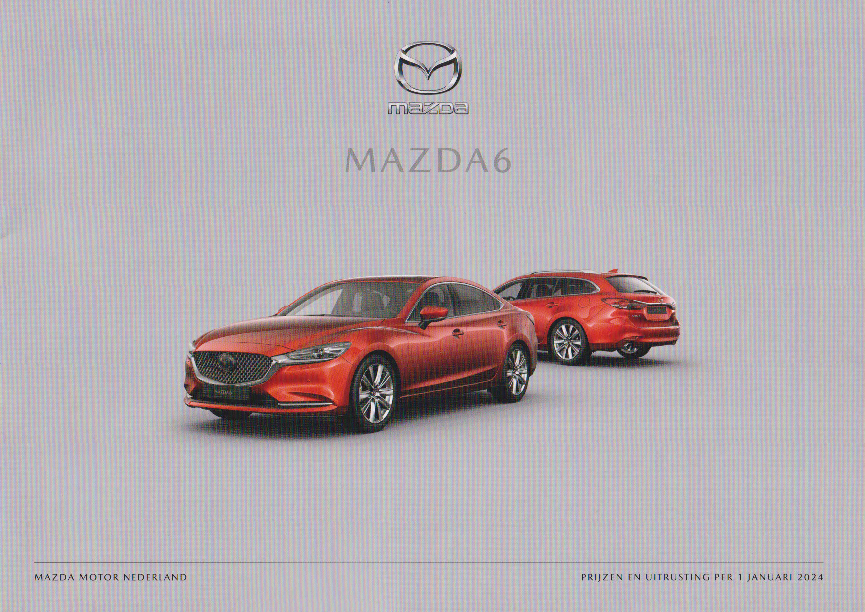 6 Sedan & Estate wagon specs. brochure, 12 pages, 01/2024, Dutch language
