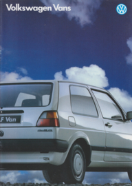 Vans brochure, 16 pages,  A4-size, Dutch language, about 1990
