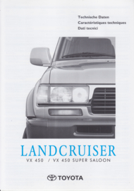 Land Cruiser VX 450 4WD brochure, 28 pages + specs., 2/1997, Switzerland (3 languages)