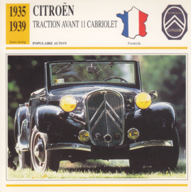 Citroen Traction Avant 11 Cabriolet card, Dutch language, D5 019 03-17