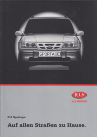 Sportage brochure, 8 pages + 6 page price list, 2000, German language