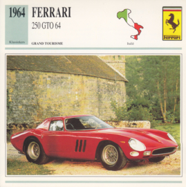 Ferrari 250 GTO 64 card, German language, D6 067 02-20