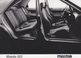 Mazda 323 4-Door Sedan interior press photo, Belgium, 1992