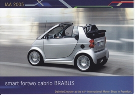 Smart Fortwo Cabrio Brabus, A6-size postcard, IAA 2005