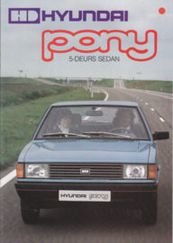 Pony 5-Door Sedan brochure, 16 pages, about 1982, Dutch language