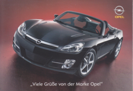 GT Convertible with old & new models, factory postcard, 2007, German